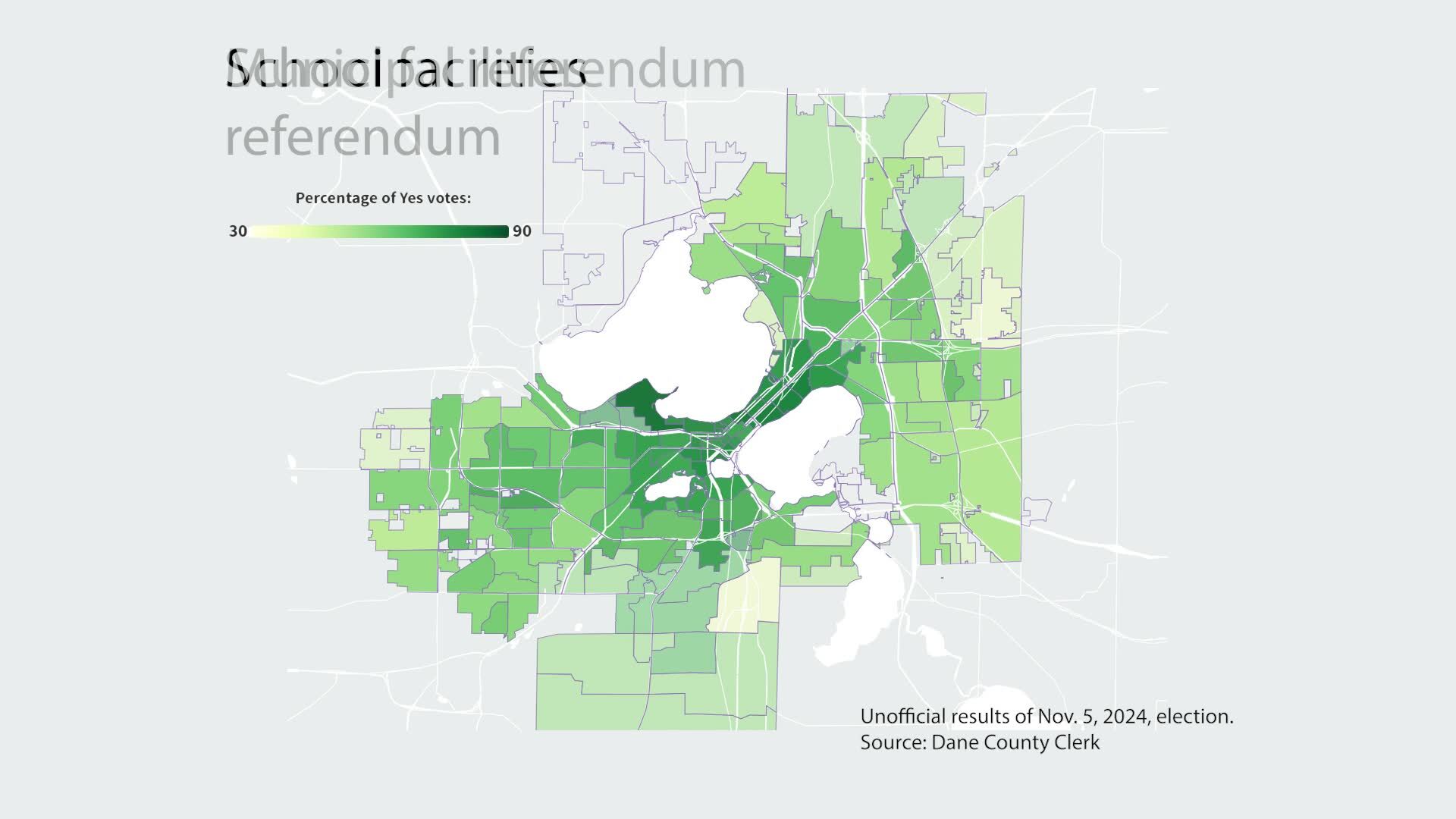 Comparison of Madison municipal, school referendum results